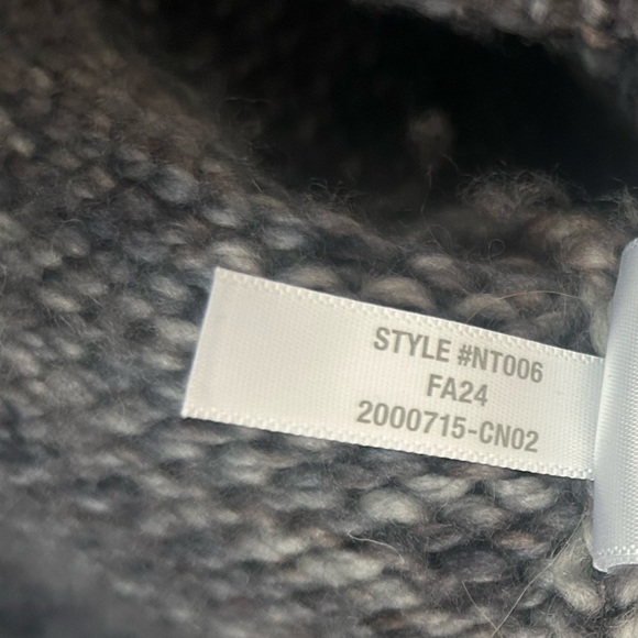 Madewell Spray-dyed 100% Wool V-neck Oversized Sweater Grey size medium fall - Picture 14 of 14